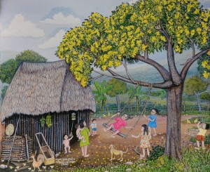 Pintura del paisaje nicaragüense, de Hilda Vogl. LAPRENSA/URIEL MOLINA